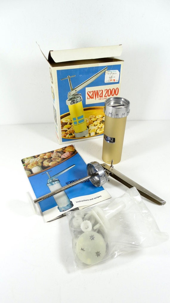 Vintage Sawa 2000 Deluxe Cookie Press COMPLETE Swedish Cookie Etsy