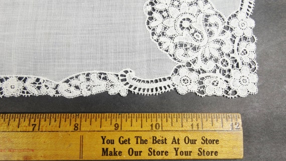 Wedding Lace Handkerchief - Vintage Handkerchief … - image 4