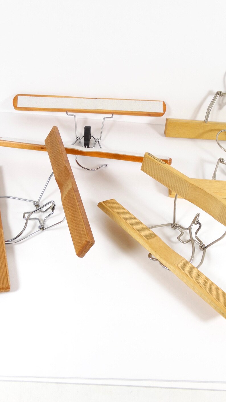 Vintage Slacks Hangers Wood Pants Hangers Set of 5 Art Etsy Ireland