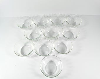 Set of 11 Vintage Pyrex Custard Cups - Vintage Glass Custard Cup Set Vintage Pyrex