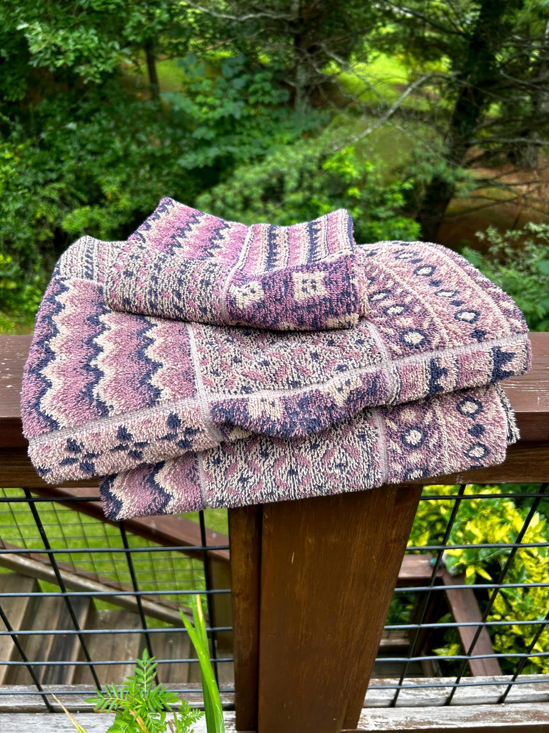 Vintage Fendi Bath Towels - Set of 3 Fendi Towels - Vintage