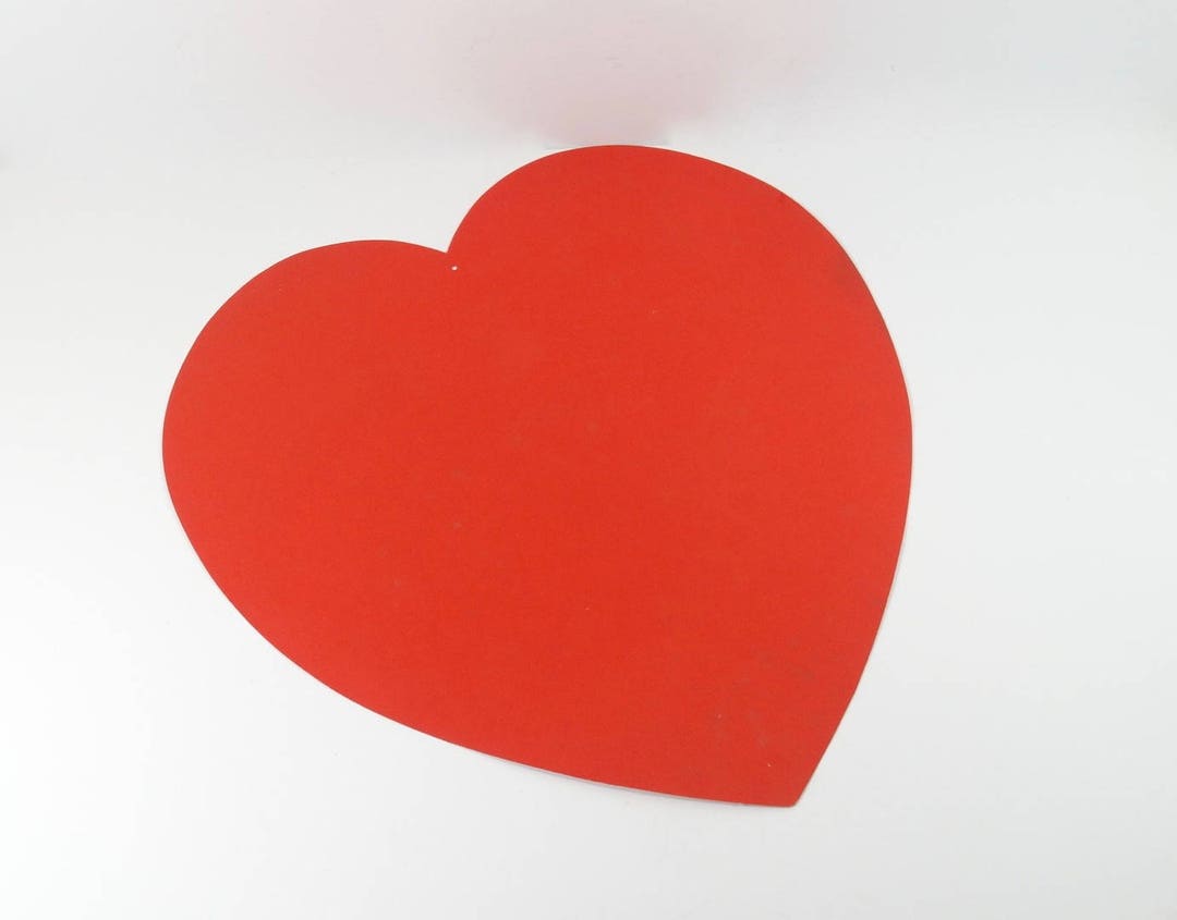 Vintage Valentine Large Die Cut Heart Red Heart Valentines Day