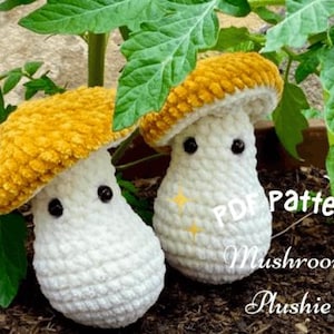 Mushroom Plush Crochet Pattern, Amigurumi Mushroom Plushies Pattern, Amigurumi Crochet Pattern, Digital Download