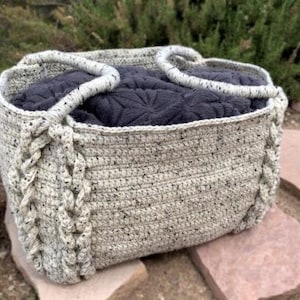 Notions Crochet Basket, Spike Storage Basket Crochet Basket Pattern, Crochet Home Decor Pattern ~ Housewarming Crochet Pattern,