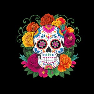 Déguisement Dia De Los Muertos Le Jour des Morts Crâne de sucre numérique Png