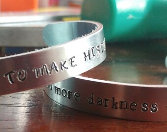 History Maker Intro Song Quote Bangle Bracelet