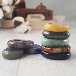 Single Flawed Imperfect Small Dull 1-1.2&quot; Palm Stone, Flat Oval Chakra Crystal, Pocket Wish Fidget Stone, Gemstone Craft or Wire Wrapping