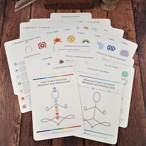 Jeu de cartes pour les chakras du maître, équilibrage des chakras et méditation pour débutants, plus pratiques spirituelles avancées, principes de base de l'énergie cristalline, cadeau spirituel