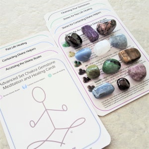 Soul Star Earth Star Chakra Stone Crystal and Card Kit, Angel Contact, Past Life, Astral Travel, Shamanic Journey, Lucid Dreams