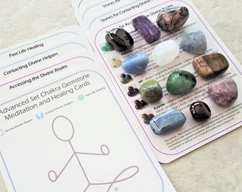 Soul Star Earth Star Chakra Stone Crystal and Card Kit, Angel Contact, Past Life, Astral Travel, Shamanic Journey, Lucid Dreams