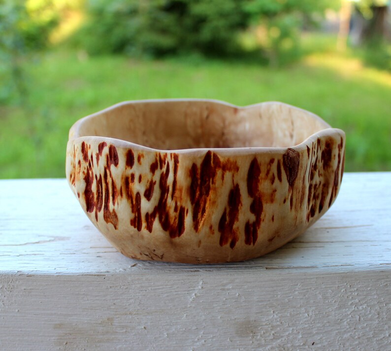 Small Decorative Karelian Birch Wood Bowl Handmade 5 Etsy