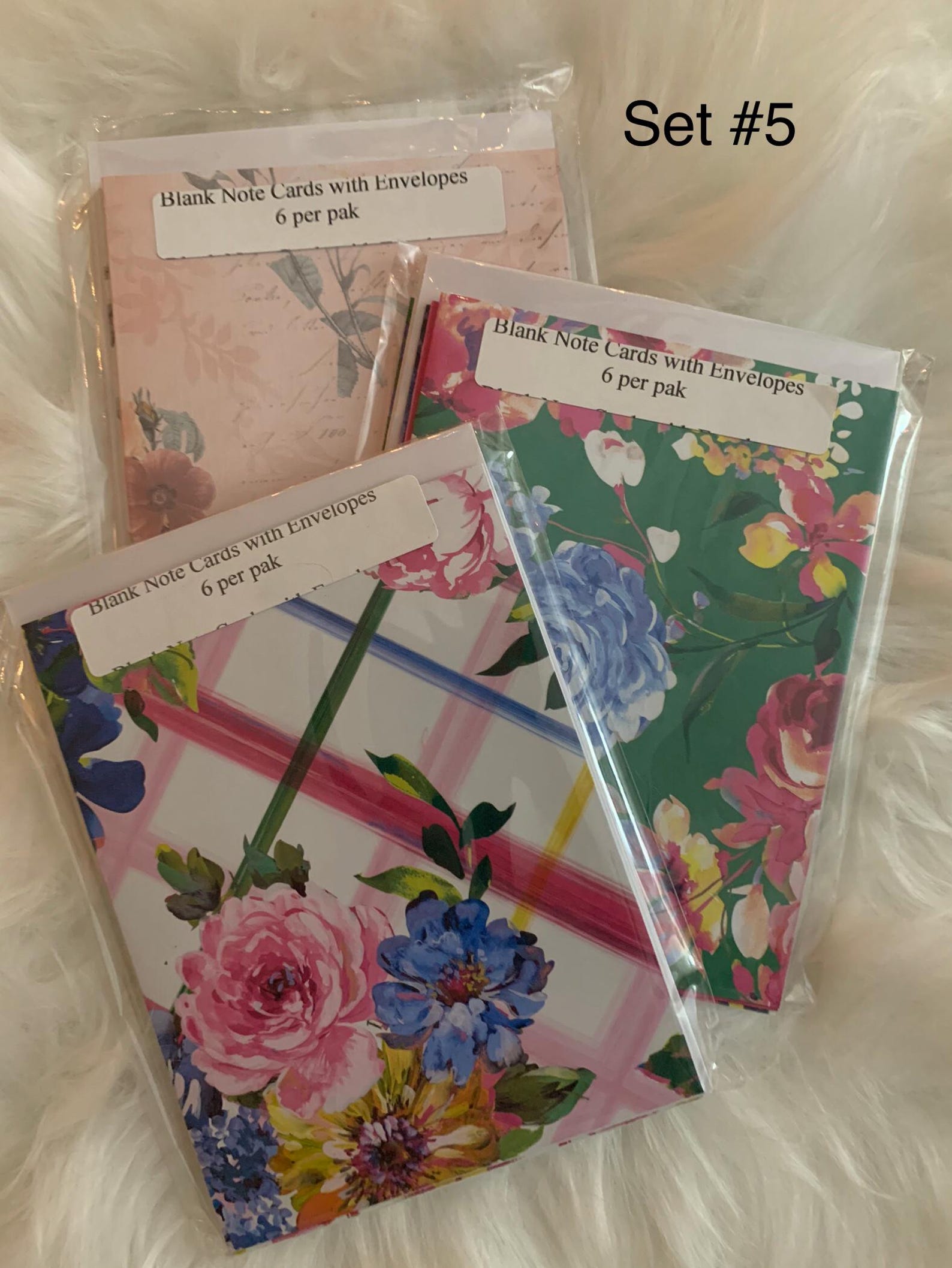 Blank Note Cards 3 Sets per Order 6 Miscellaneous Designs per Pack 18 ...