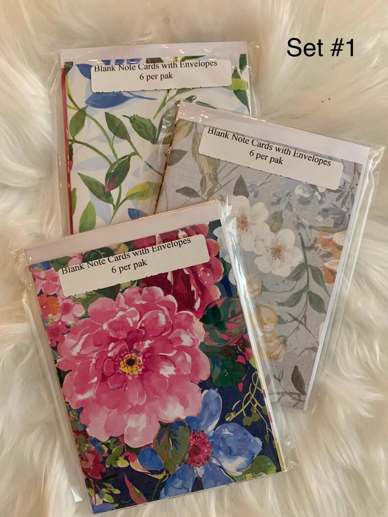 Blank Note Cards 3 Sets per Order 6 Miscellaneous Designs per Pack 18 ...