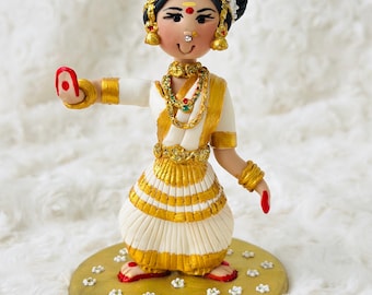Personalized Mohiniyattam Figurine, Indian Dancer Gift, Arangetram Keepsake