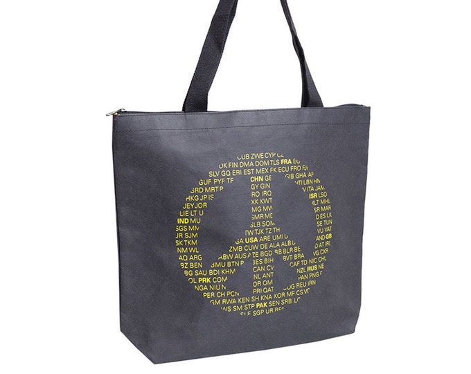 Jute bag "Ick bin ne Jute" PEACE symbol made of vegan leather