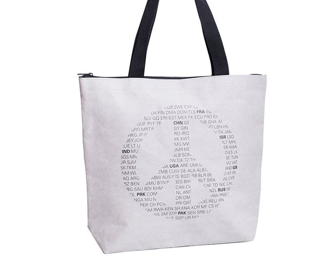 Jute bag "Ick bin ne Jute" PEACE symbol made of vegan leather