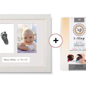 BABY FOTO FRAME · including magic imprint set · real wood frame