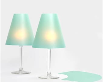 THE TENDER HELENE - 3 wine glass lampshades made of transparent paper