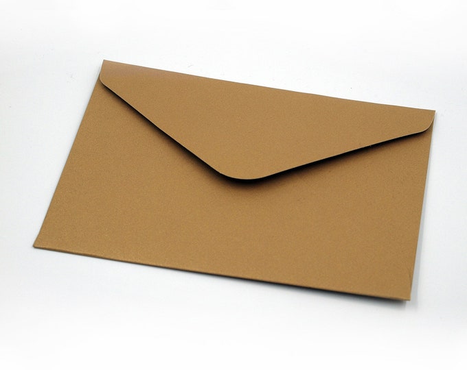 10 pcs. gold ENVELOPES, envelope, 400g cardboard, solid & high quality