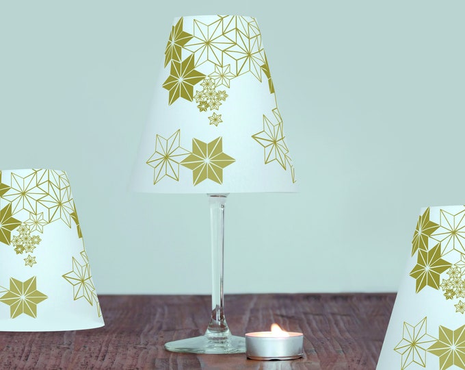 THE STAR HELENE - 3 wine glass lampshades