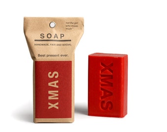 Soap X-MAS has a delicate scent of cinnamon and winter holidays