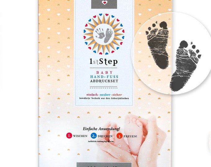 Magical BABY hand and foot impression set - inkless touch: without paint, without plaster, directly on special paper