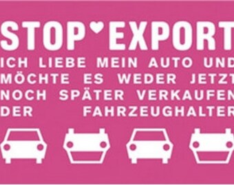 STOP EXPORT - Autoaufkleber