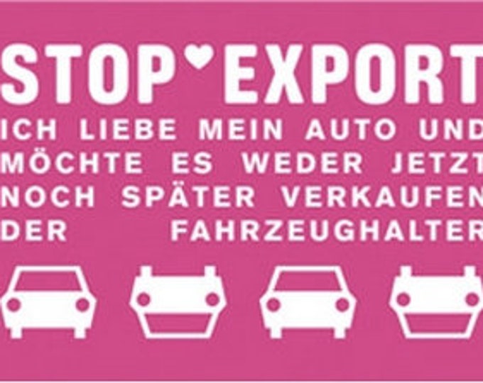 Stop Export-bumper sticker