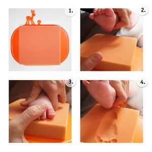 Babyprint kit foldable box with picture frame image 5