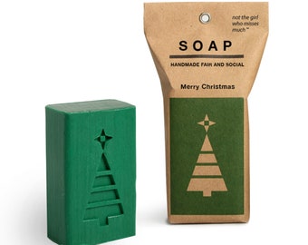 Soap TANNENBAUM has a delicate scent of fir, winter and Christmas, vegan, palm oil-free