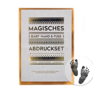 MAGIC Baby Hand en Footprint Set - "Small" (140 x 107 mm) - Geen inkt, geen gips!