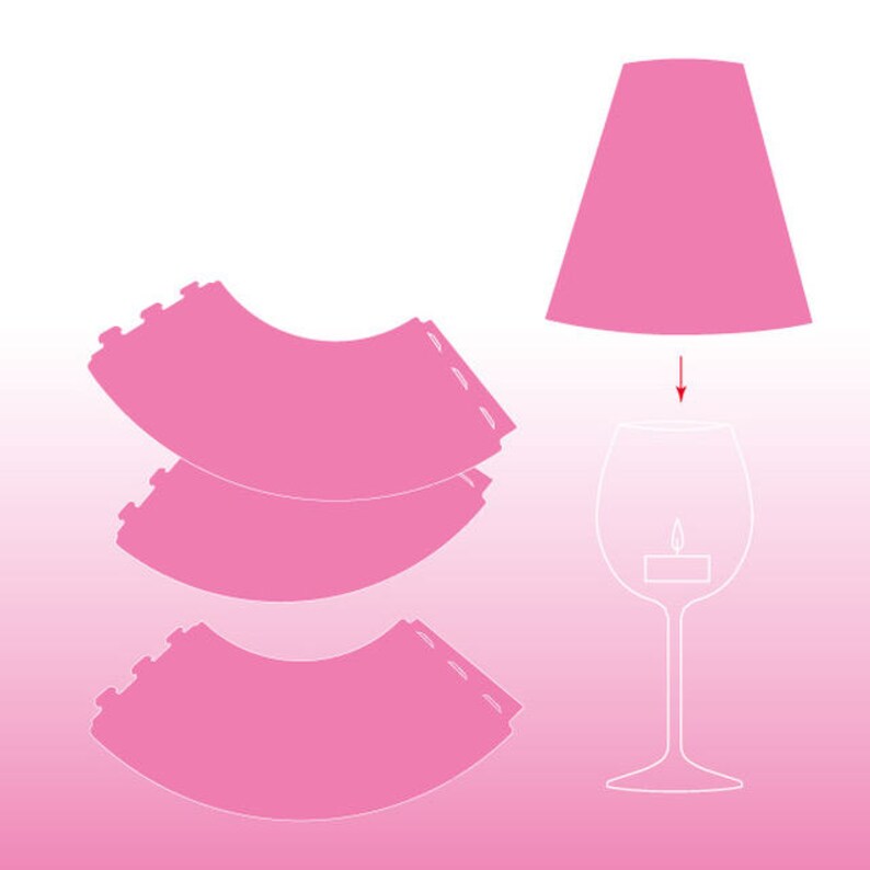 THE TENDER HELENE 3 wine glass lampshades made of transparent paper image 4