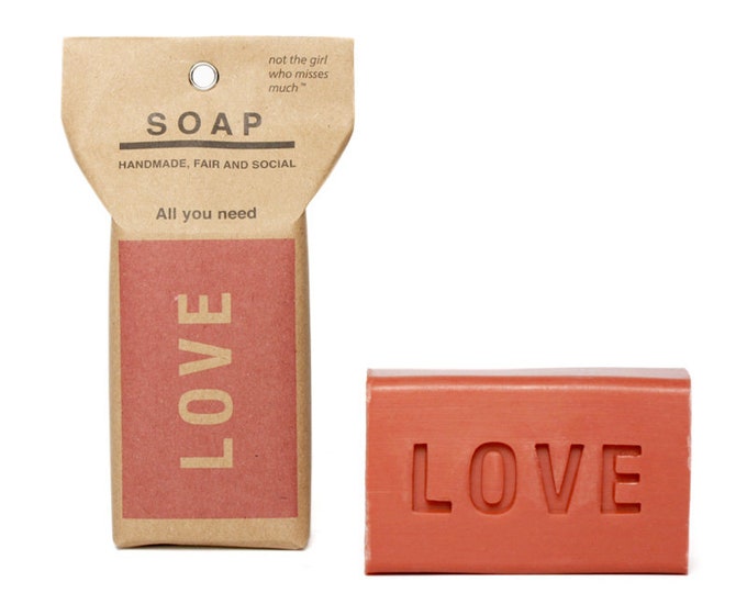 vegan palmoil free natural soap "LOVE". is all you need.