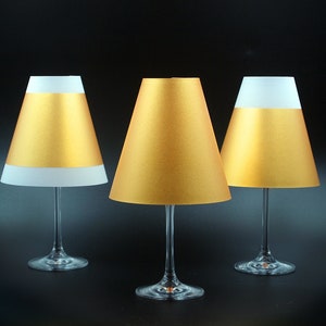 POETRY LIGHT 3 golden wine glass lampshades image 3