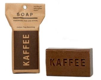 Sapone KAFFE - Ogni giorno domenica - il regalo e la dichiarazione ideale. Naturale, vegano, senza olio di palma.