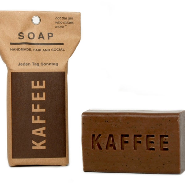 vegan palmoil free natural soap to wash away difficult times COFFEE. For all sundays.