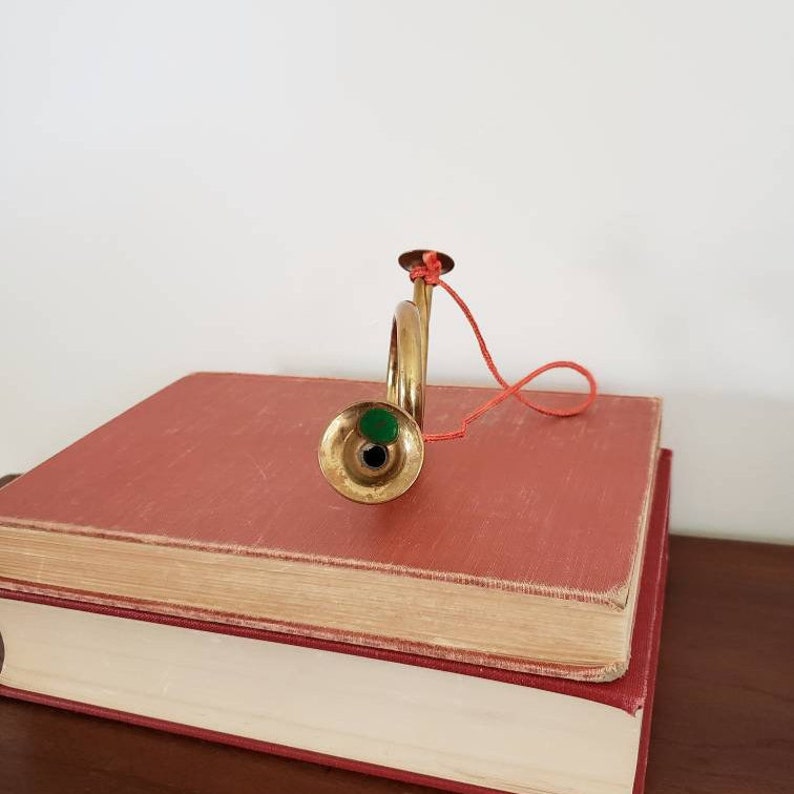 Solid Brass Horn Ornament