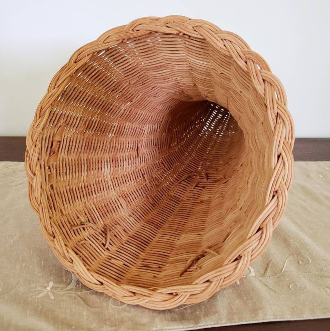 Large Wicker Cornucopia Centerpiece Etsy