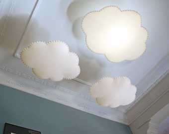 Hangende wolk. Plafond lampenkap