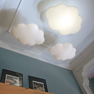 Hanging cloud. Ceiling lampshade