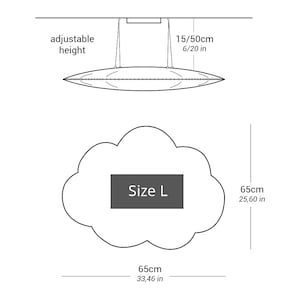 Nuage suspendu. Abat-jour de plafond image 8