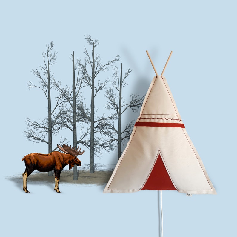 Kinder Wandlampe. TEPEE. Baumwolle Bild 2