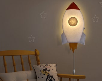 COHETE ESPACIAL - Lámpara infantil de pared