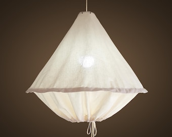Cotton hanging lamp with bag shape. Sice XL