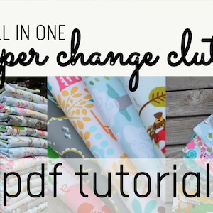 Tutoriel PDF - Pochette de changement de couche tout-en-un - cousez votre propre pochette de couche, parfaite pour les changements de couche en déplacement