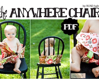 PDF tutorial- Anywhere chair - fabric travel high chair works in shopping cart as well