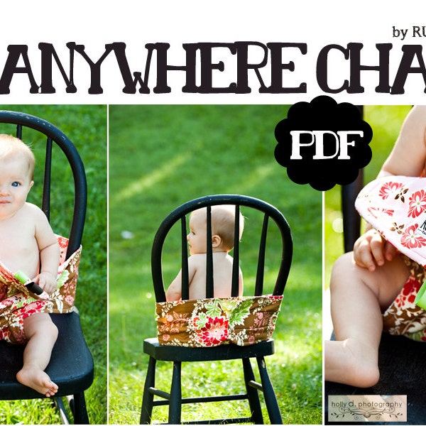 PDF tutorial- Anywhere chair - fabric travel high chair works in shopping cart as well