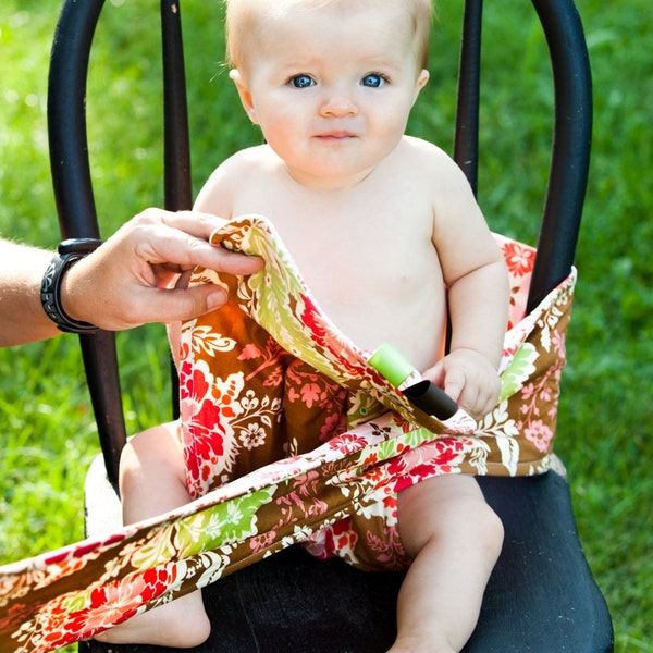 DIY sewing PDF tutorial- Anywhere chair - fabric travel high chair works in shopping cart as well