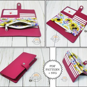 Serendipity Brieftasche PDF Schnittmuster, PDF Schnittmuster, Brieftasche Schnittmuster, Brieftasche Schnittmuster für Frauen, schlanke Brieftasche, minimalistische Brieftasche Schnittmuster