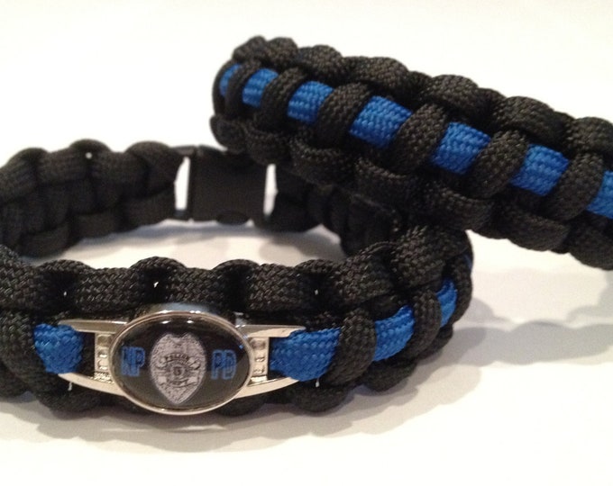 Paracord Survival Bracelet Thin Blue Line or Custom Designs Etsy